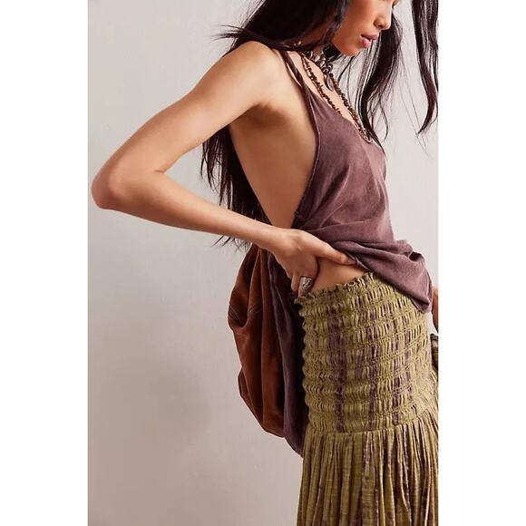 Free People One Ravenna Printed Convertible Maxi Skirt Earth Combo Tie Dye XS - Picture 2 of 13